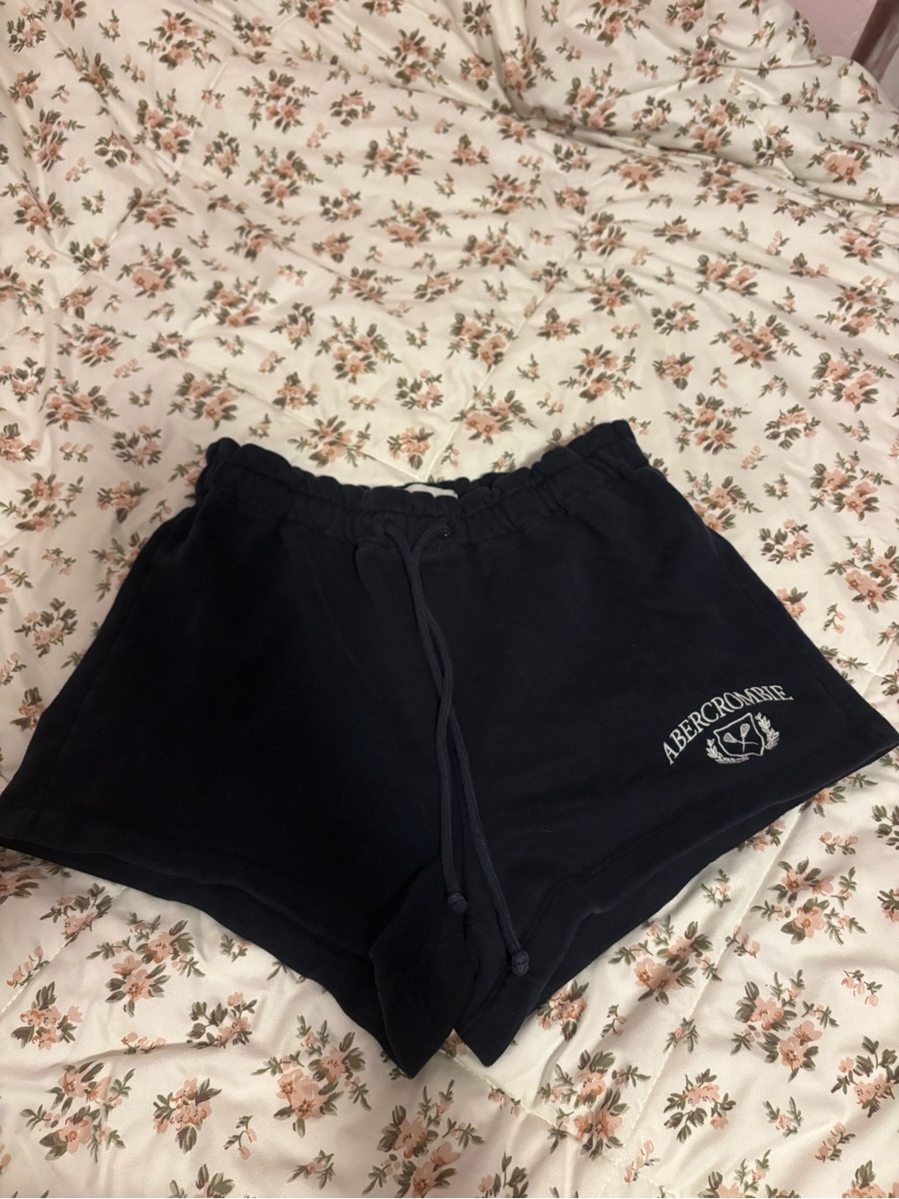 Abercrombie & Fitch navy cotton Drawstring Shorts